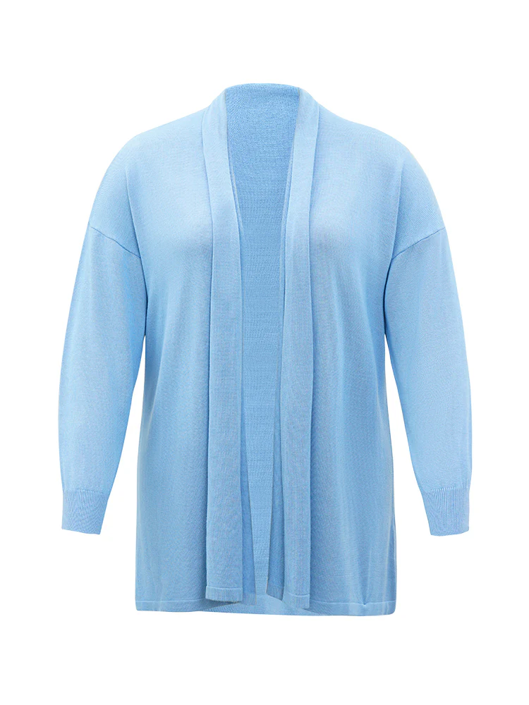 Supersoft Essentials Plain Drop Shoulder Lapel Collar Cardigan - Image 8