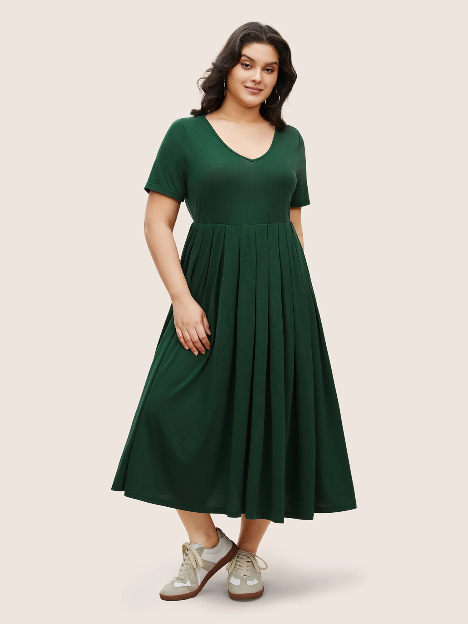 Supersoft Essentials Plain Pleated Dress - Image 2