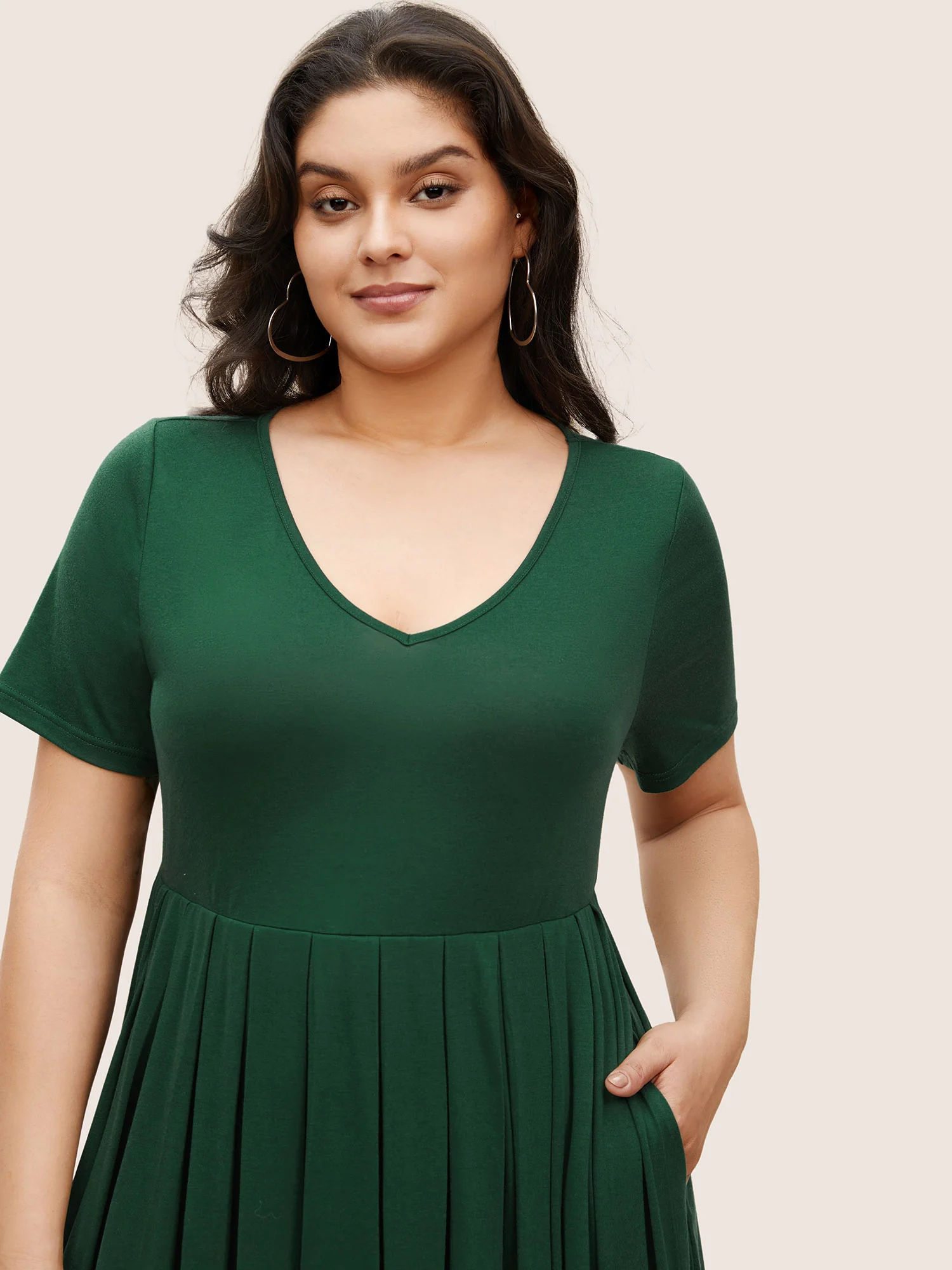 Supersoft Essentials Plain Pleated Dress - Image 4