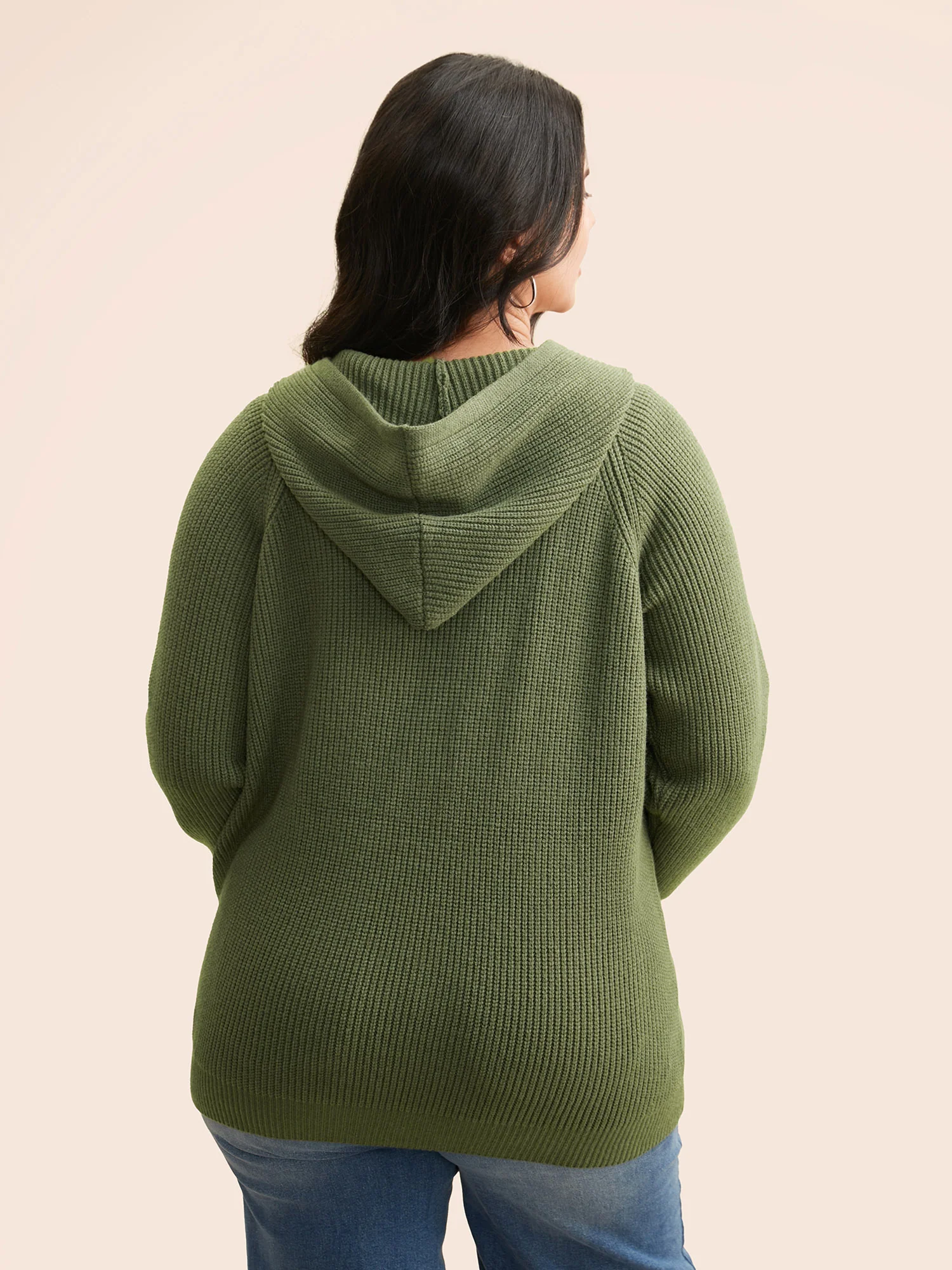Supersoft Essentials Plain Textured Hooded Pullover - Image 2