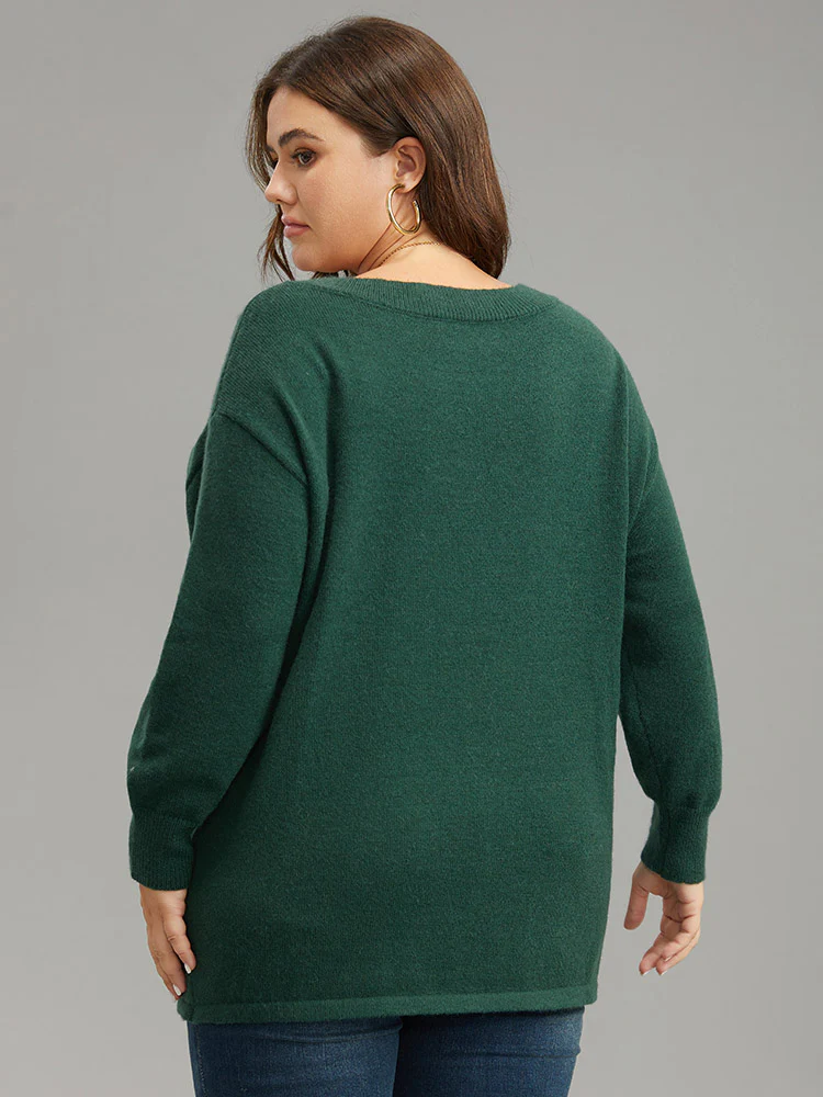 Supersoft Essentials Round Neck Geometric Pullover - Image 2