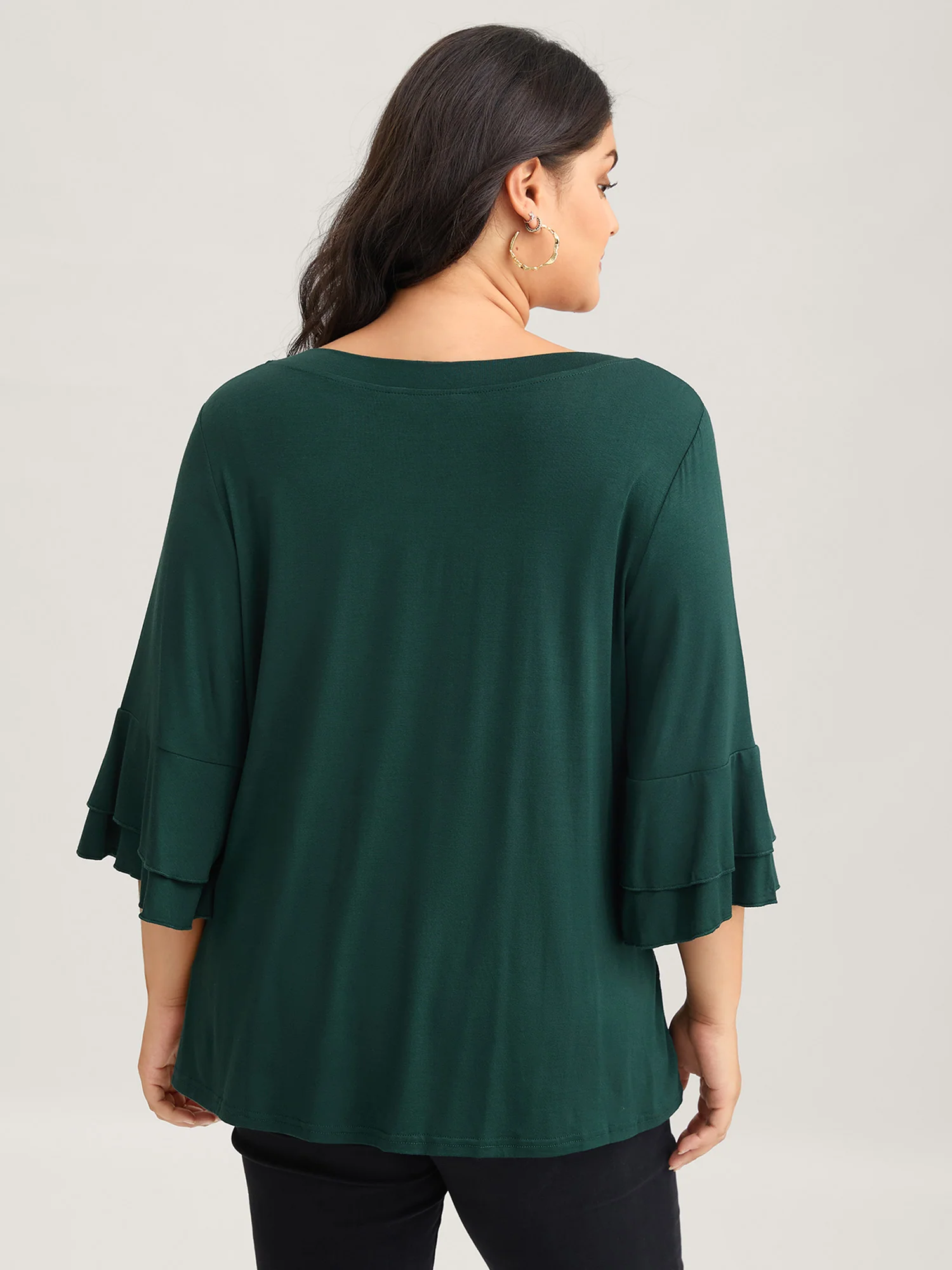 Supersoft Essentials Ruffle Layered Sleeve Pleated T-shirt - Image 27