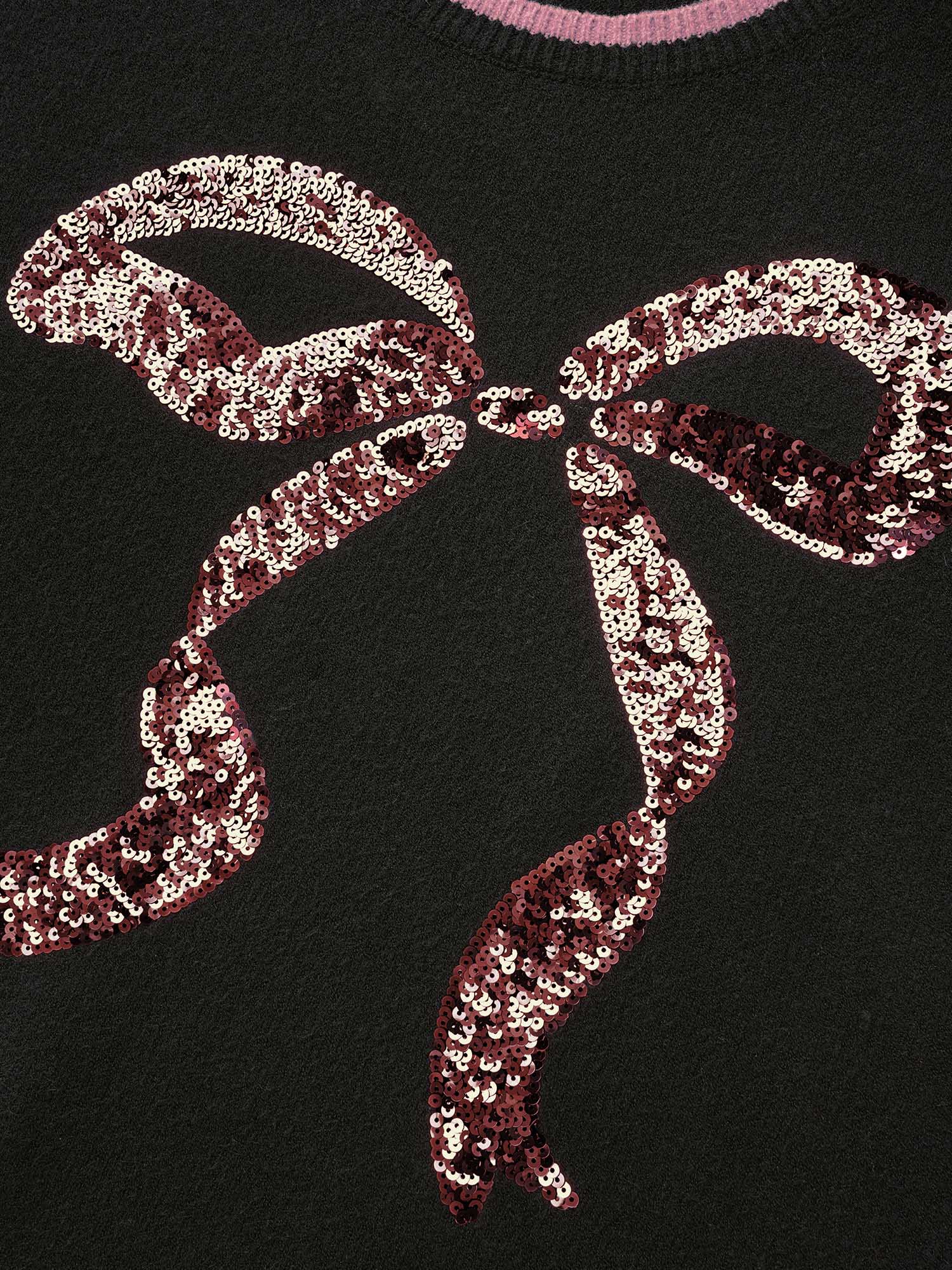 Supersoft Essentials Sequin Embroidery Bow Detail Pullover - Image 5