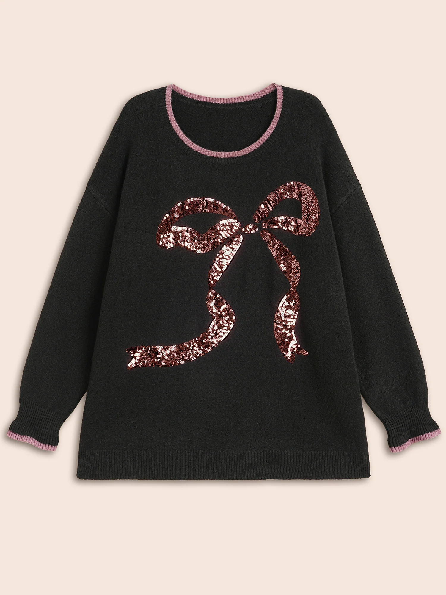 Supersoft Essentials Sequin Embroidery Bow Detail Pullover - Image 7