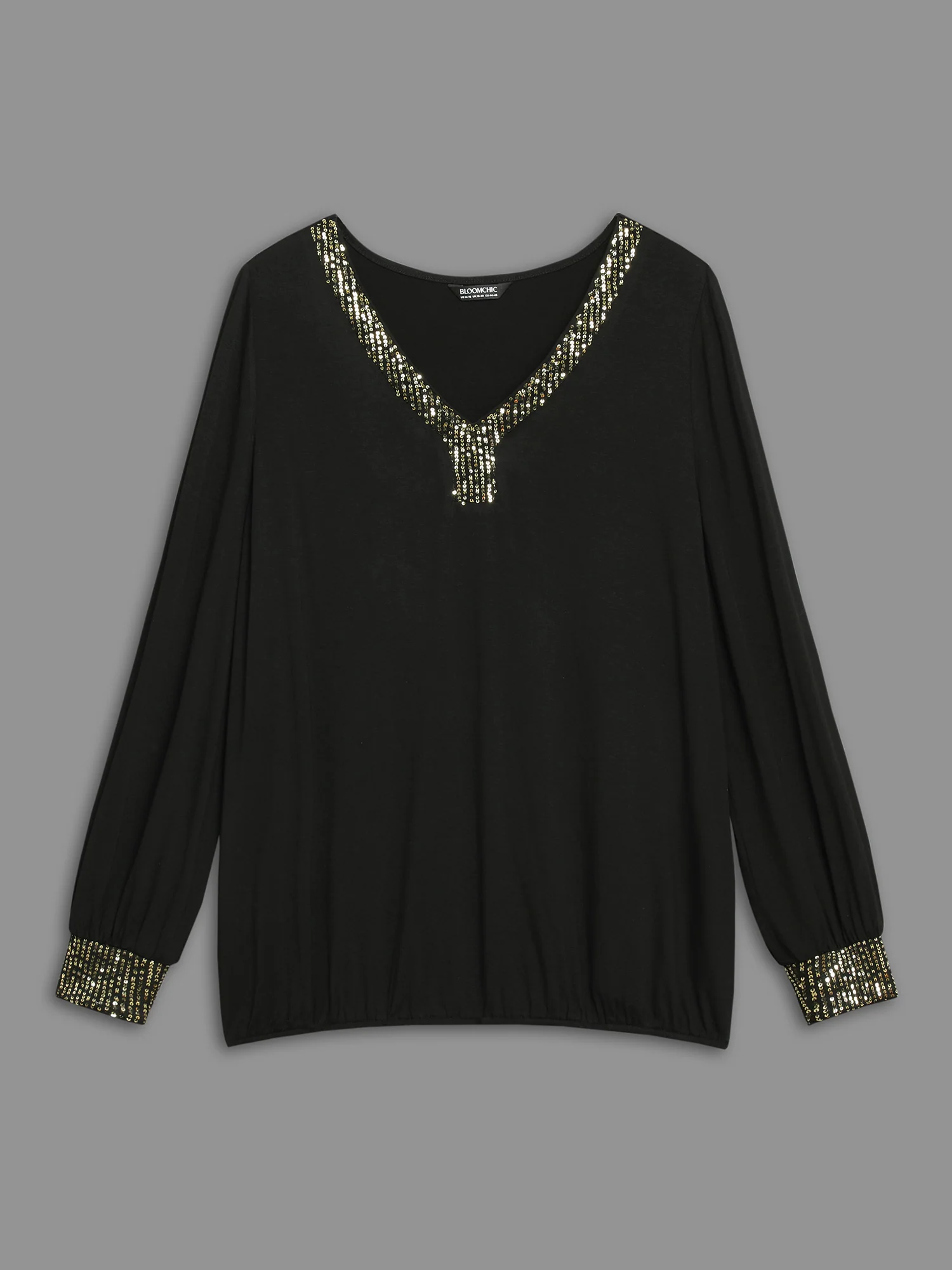 Supersoft Essentials Sequin V-Neck T-shirt - Image 7