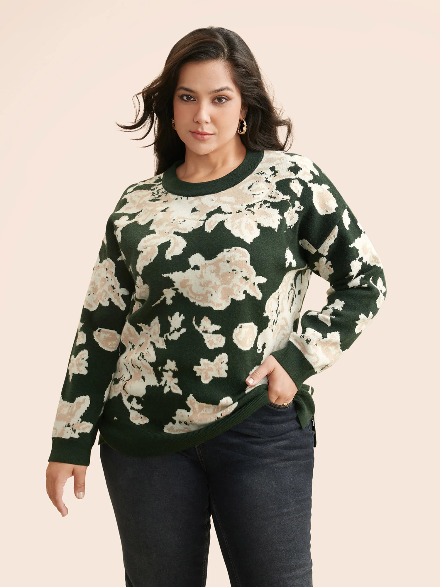 Supersoft Essentials Silhouette Floral Print Pullover - Image 2
