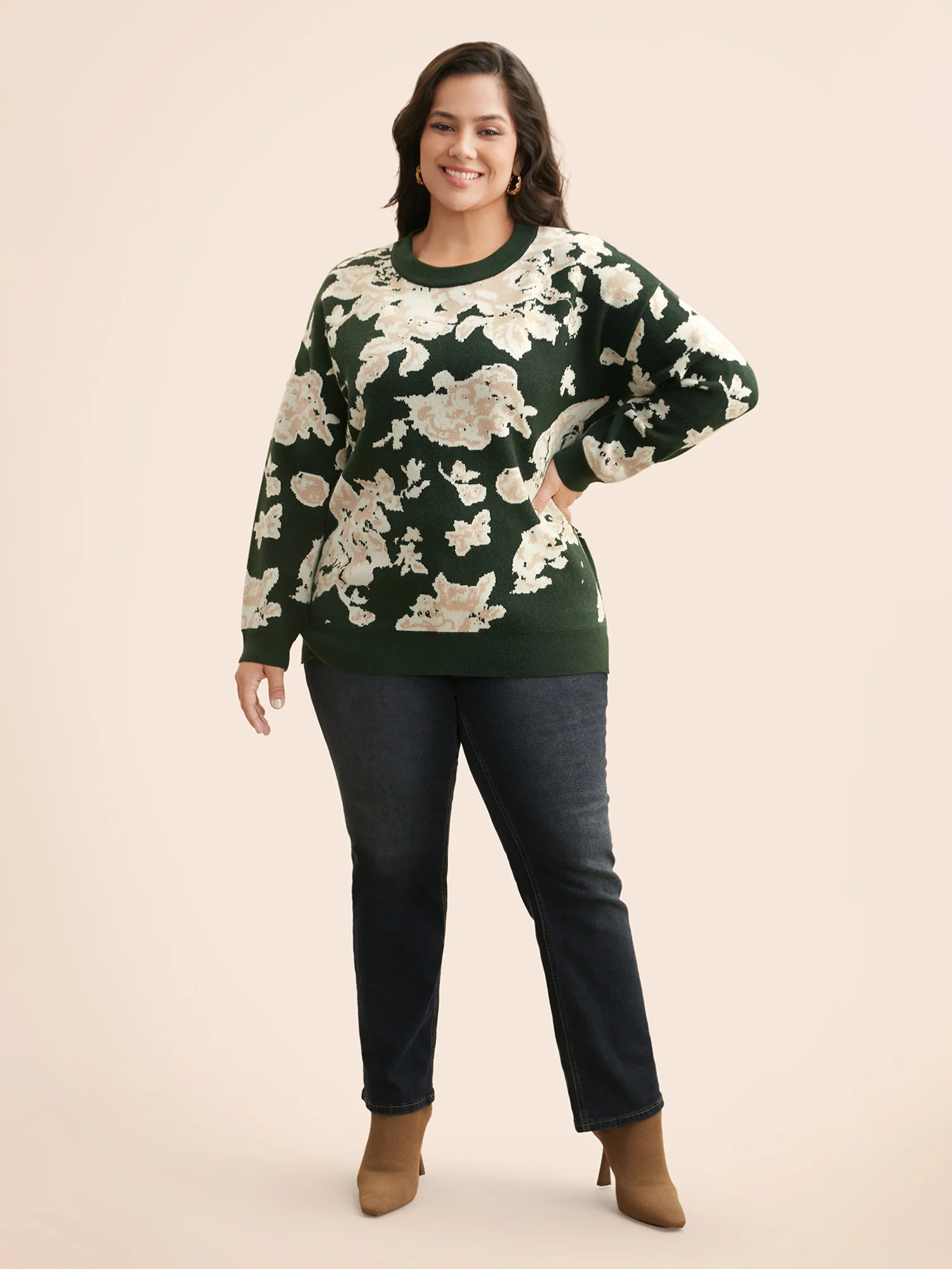 Supersoft Essentials Silhouette Floral Print Pullover - Image 3