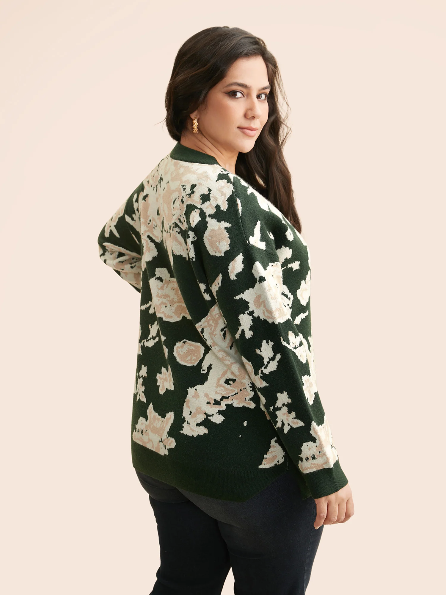 Supersoft Essentials Silhouette Floral Print Pullover - Image 4