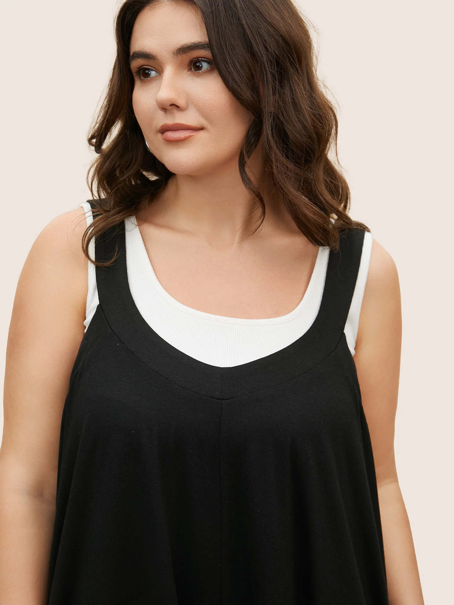 Supersoft Essentials Solid Adjustable Straps Loose Romper - Image 2