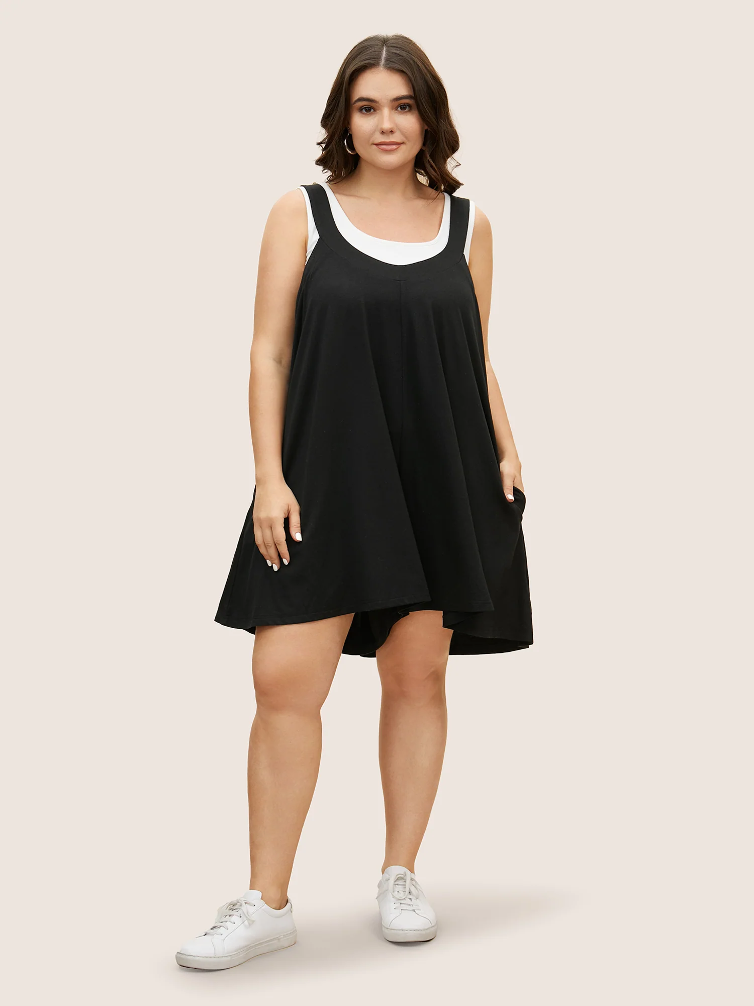 Supersoft Essentials Solid Adjustable Straps Loose Romper - Image 3