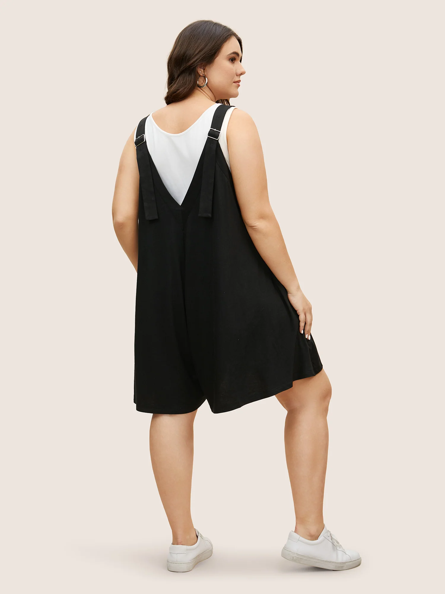 Supersoft Essentials Solid Adjustable Straps Loose Romper - Image 4