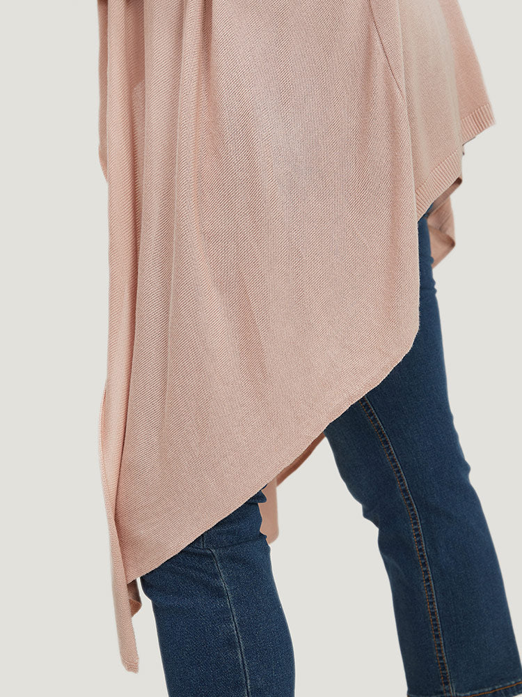 Supersoft Essentials Solid Asymmetrical Hem Lapel Collar Cardigan - Image 11