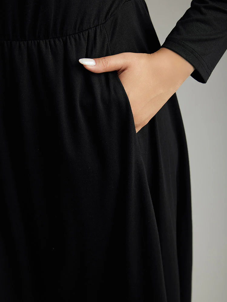 Supersoft Essentials Solid Button Detail Dress - Image 6