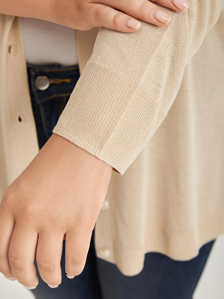 Supersoft Essentials Solid Button Through Loose Cardigan - Image 8