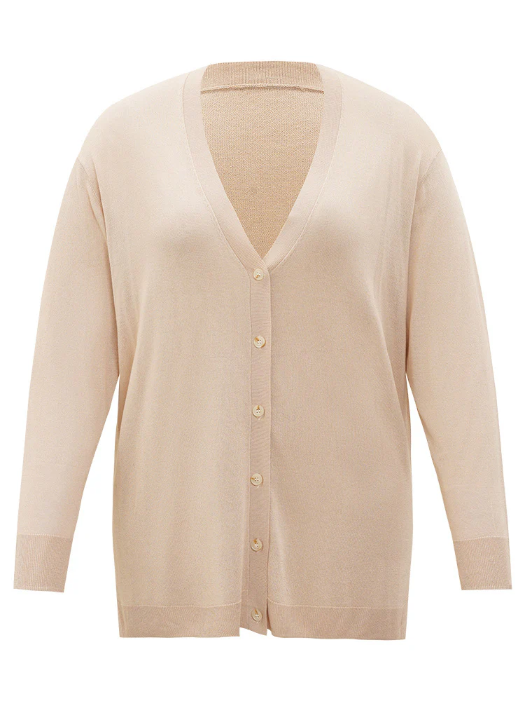 Supersoft Essentials Solid Button Through Loose Cardigan - Image 9