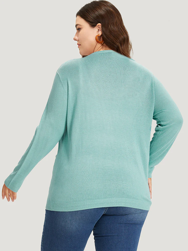 Supersoft Essentials Solid Button Up Pocket Drop Shoulder Cardigan - Image 2