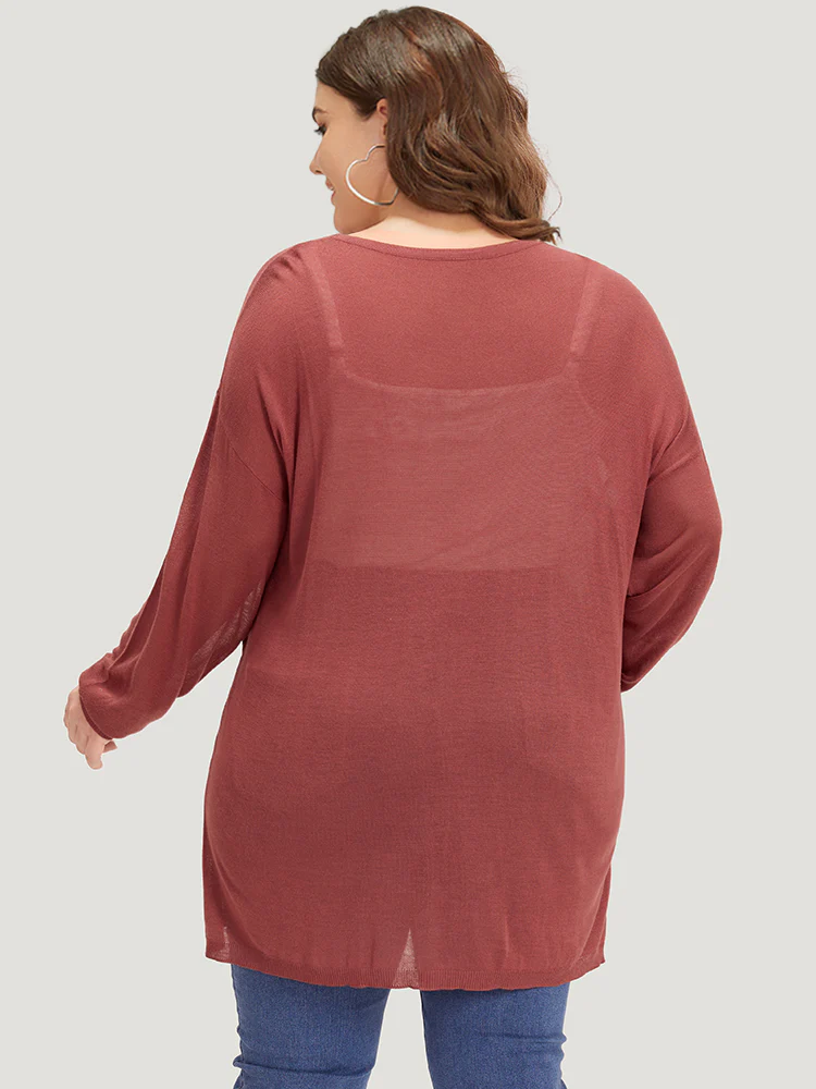 Supersoft Essentials Solid Crossover Elastic Cuffs Pullover - Image 2