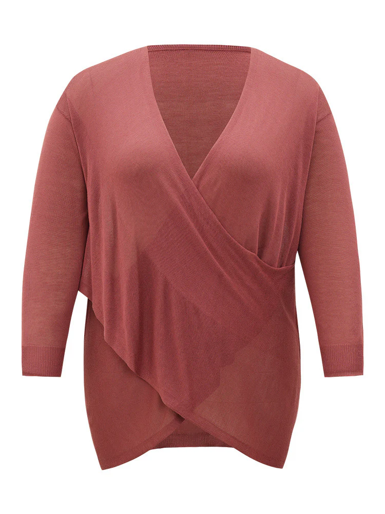 Supersoft Essentials Solid Crossover Elastic Cuffs Pullover - Image 8