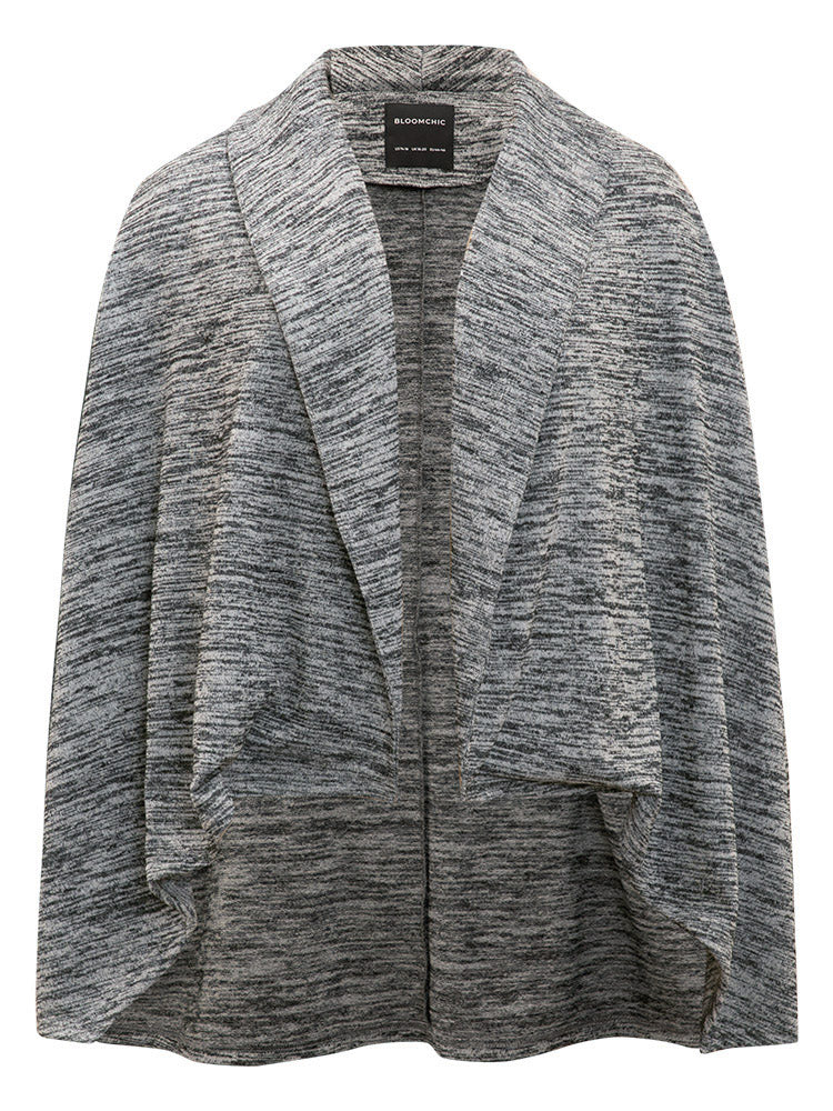 Supersoft Essentials Solid Heather Asymmetrical Hem Kimono - Image 8