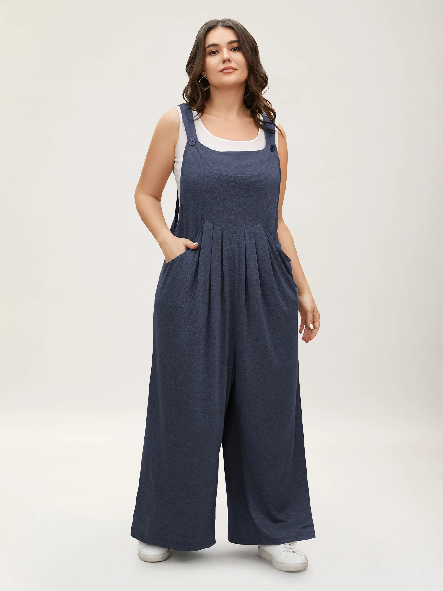 Supersoft Essentials Solid Pleated Pocket Jumpsuit - Image 11