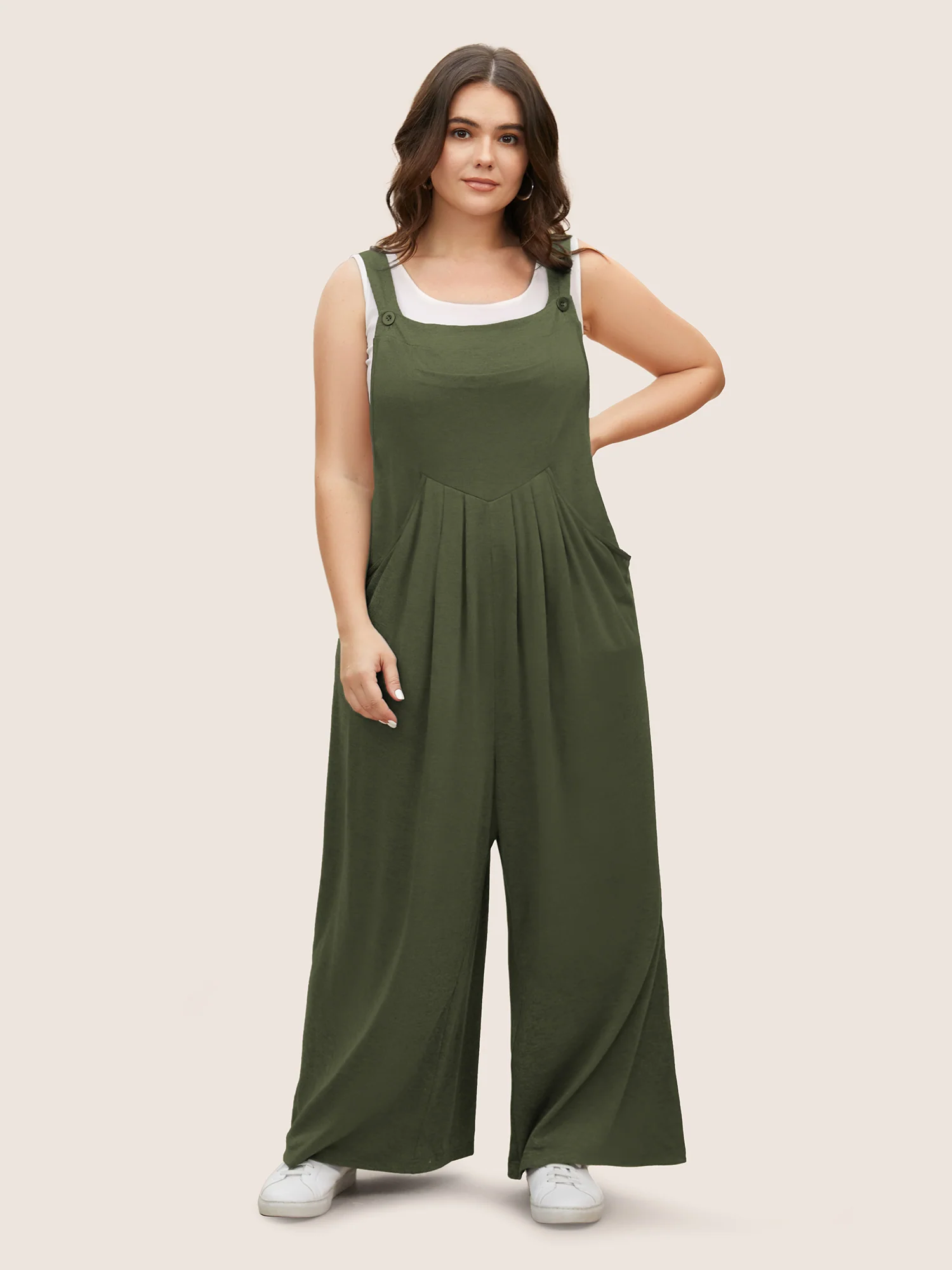 Supersoft Essentials Solid Pleated Pocket Jumpsuit - Image 5