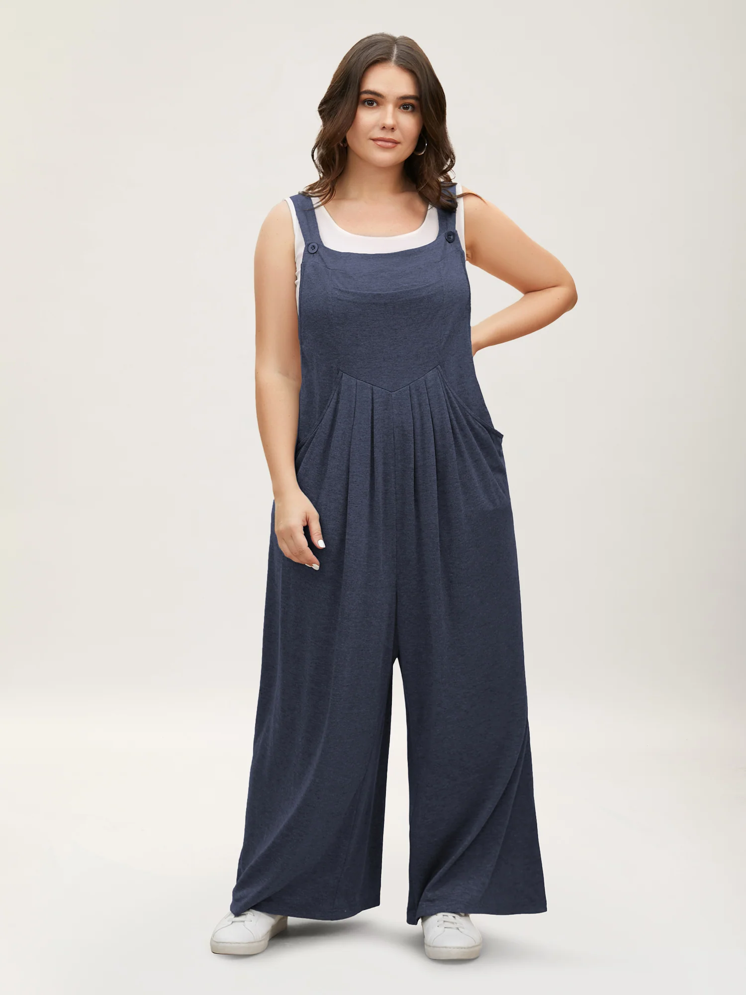 Supersoft Essentials Solid Pleated Pocket Jumpsuit - Image 9
