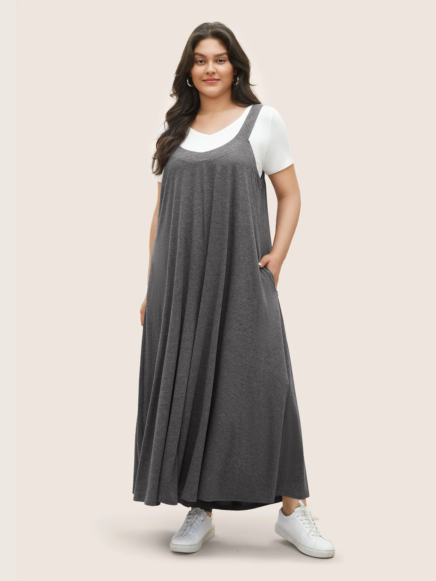 Supersoft Essentials Solid Pocket Adjustable Straps Jumpsuit - Image 13