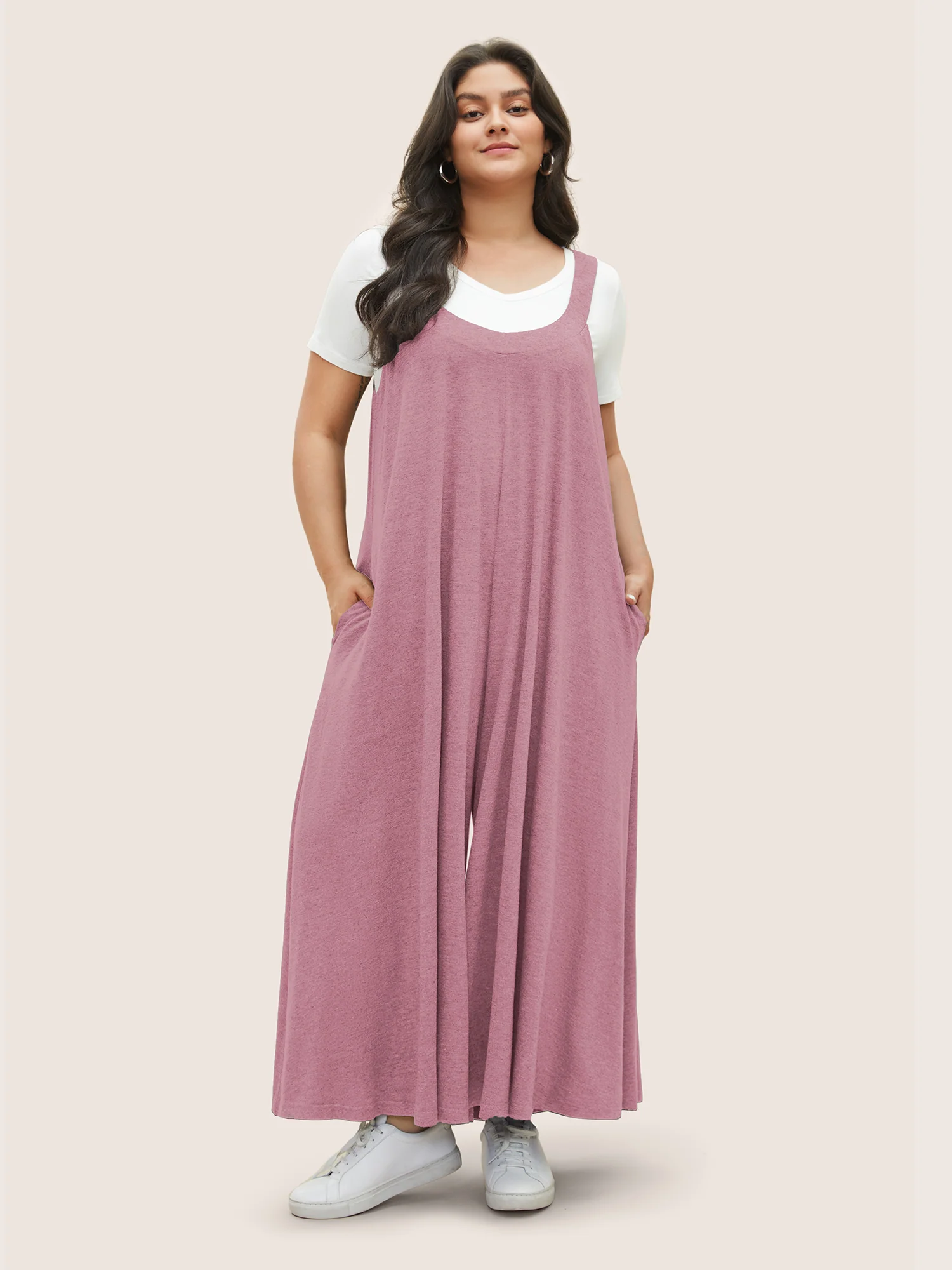 Supersoft Essentials Solid Pocket Adjustable Straps Jumpsuit - Image 8