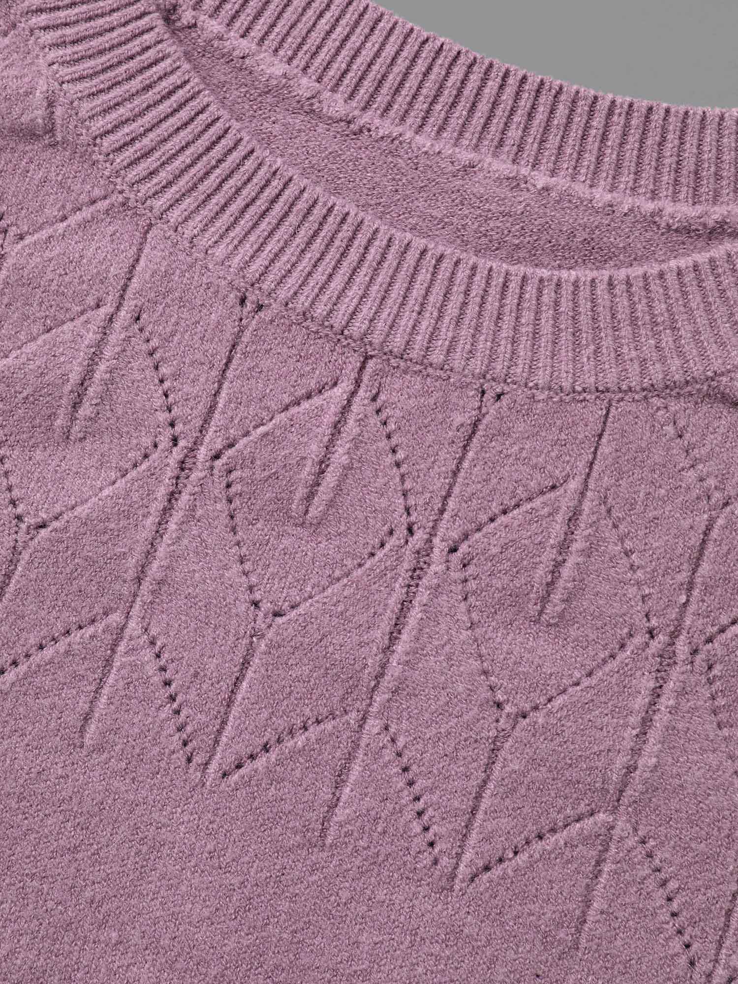 Supersoft Essentials Solid Pointelle Knit Pullover - Image 6