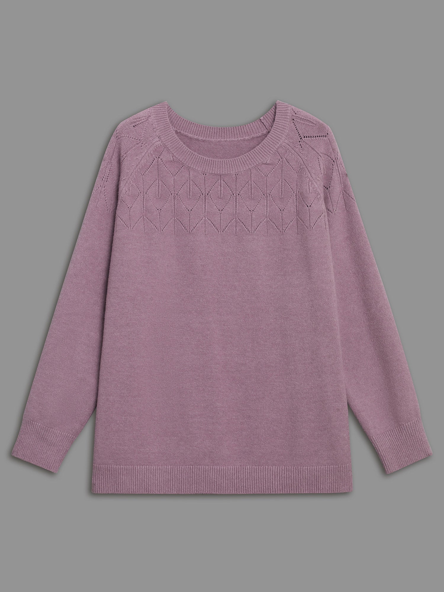 Supersoft Essentials Solid Pointelle Knit Pullover - Image 8