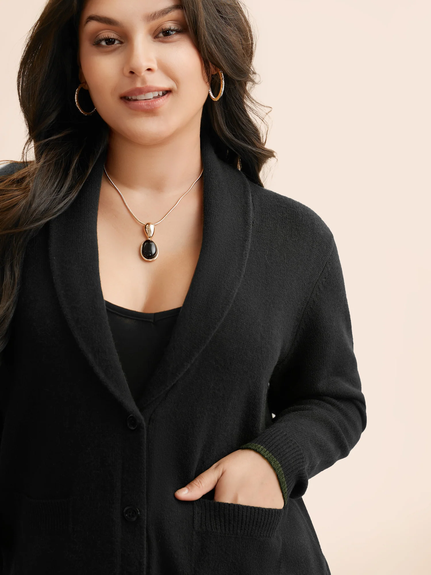 Supersoft Essentials Solid Shawl Collar Cardigan - Image 5
