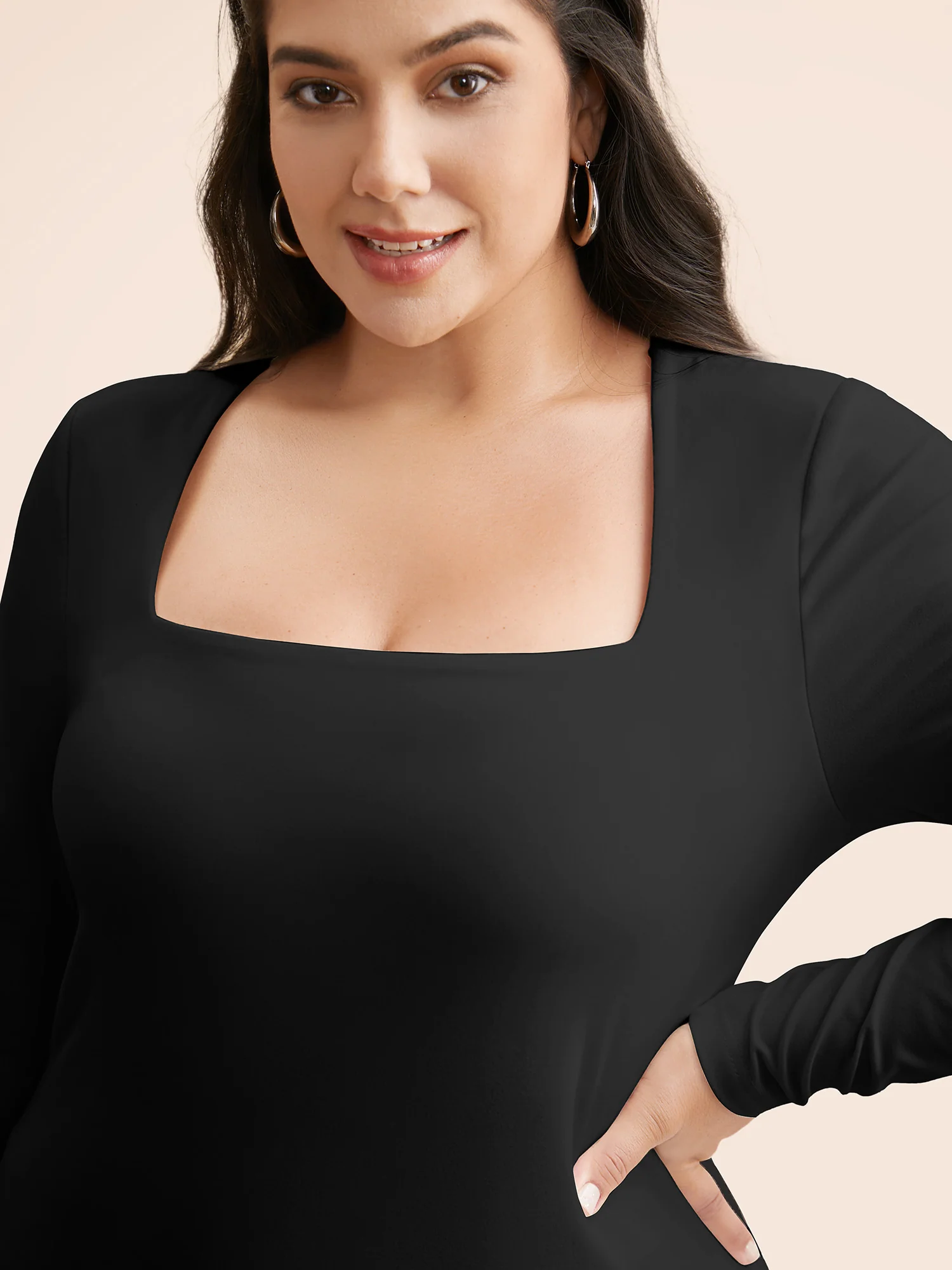 Supersoft Essentials Solid Square Neck T-shirt - Image 4