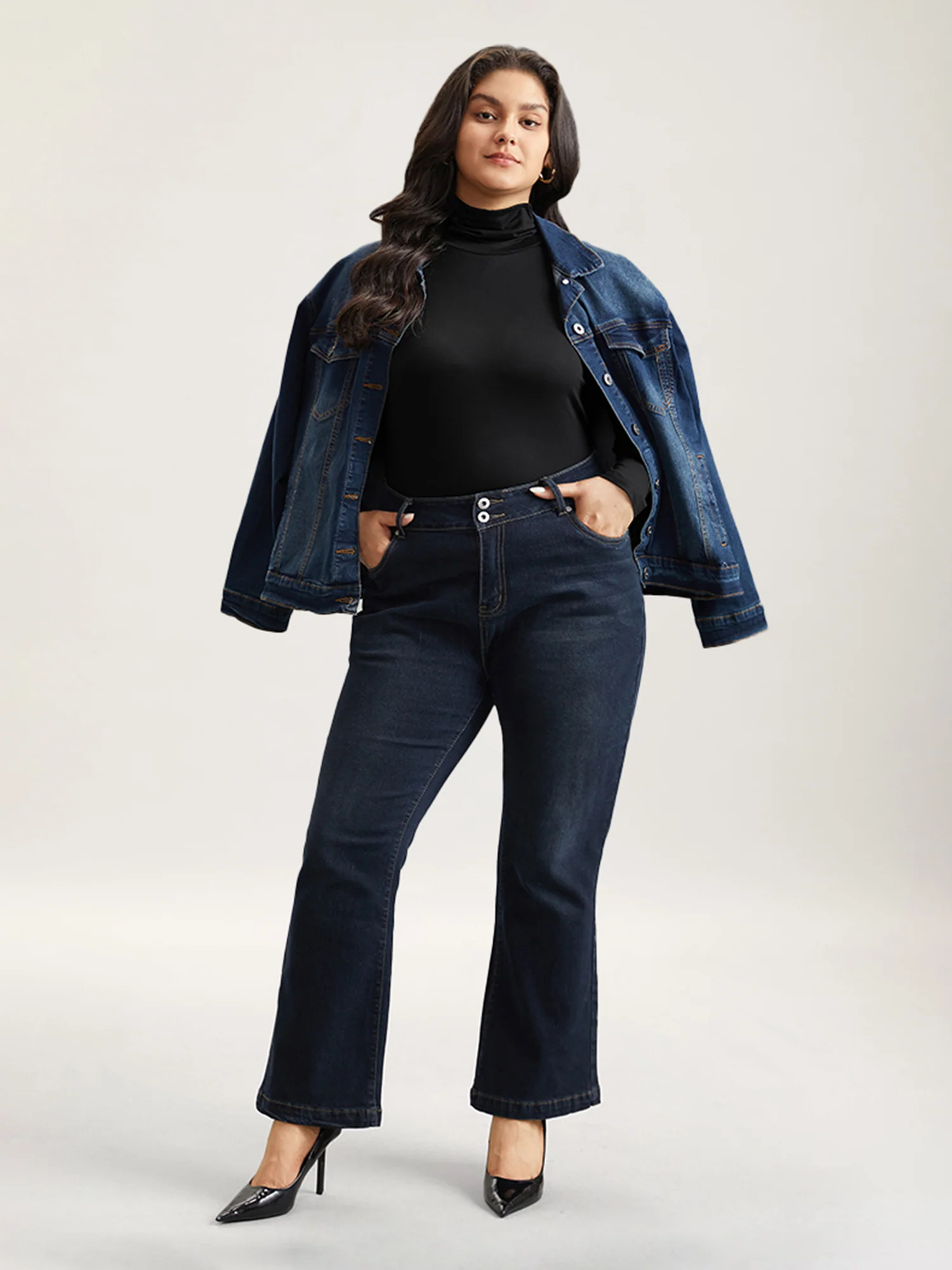 Supersoft Essentials Solid Funnel Neck Knit T-shirt - Image 10