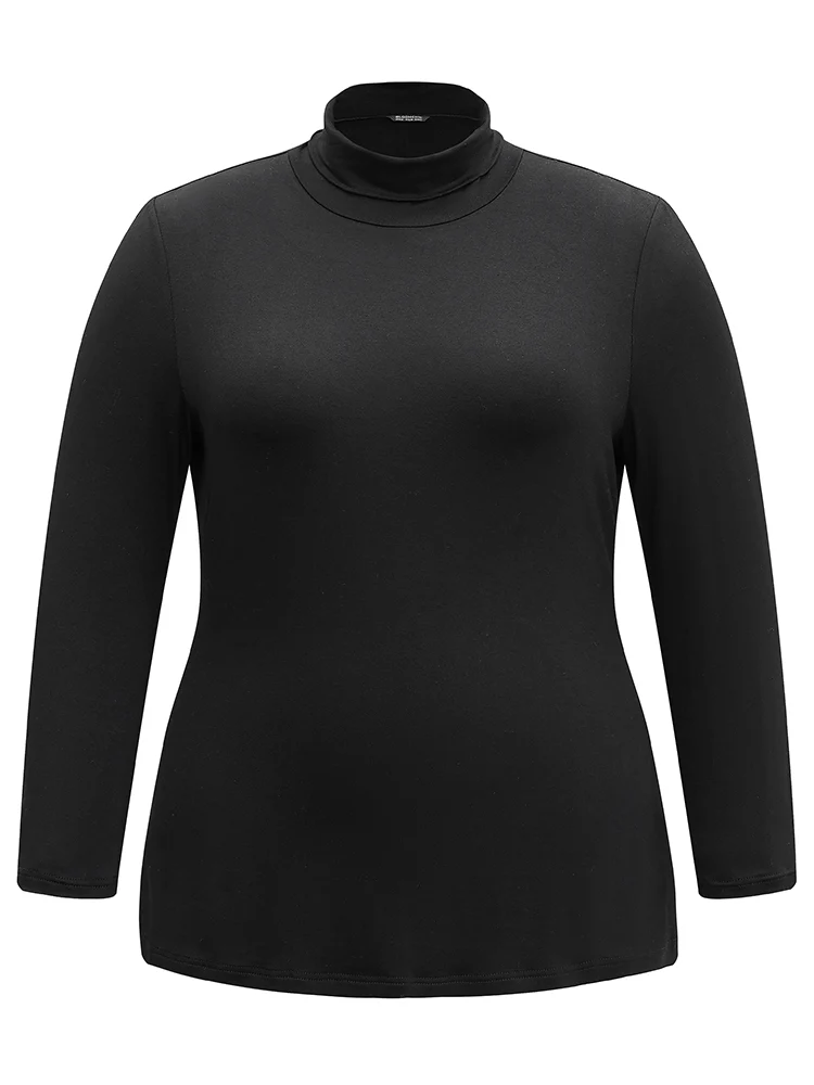 Supersoft Essentials Solid Funnel Neck Knit T-shirt - Image 12
