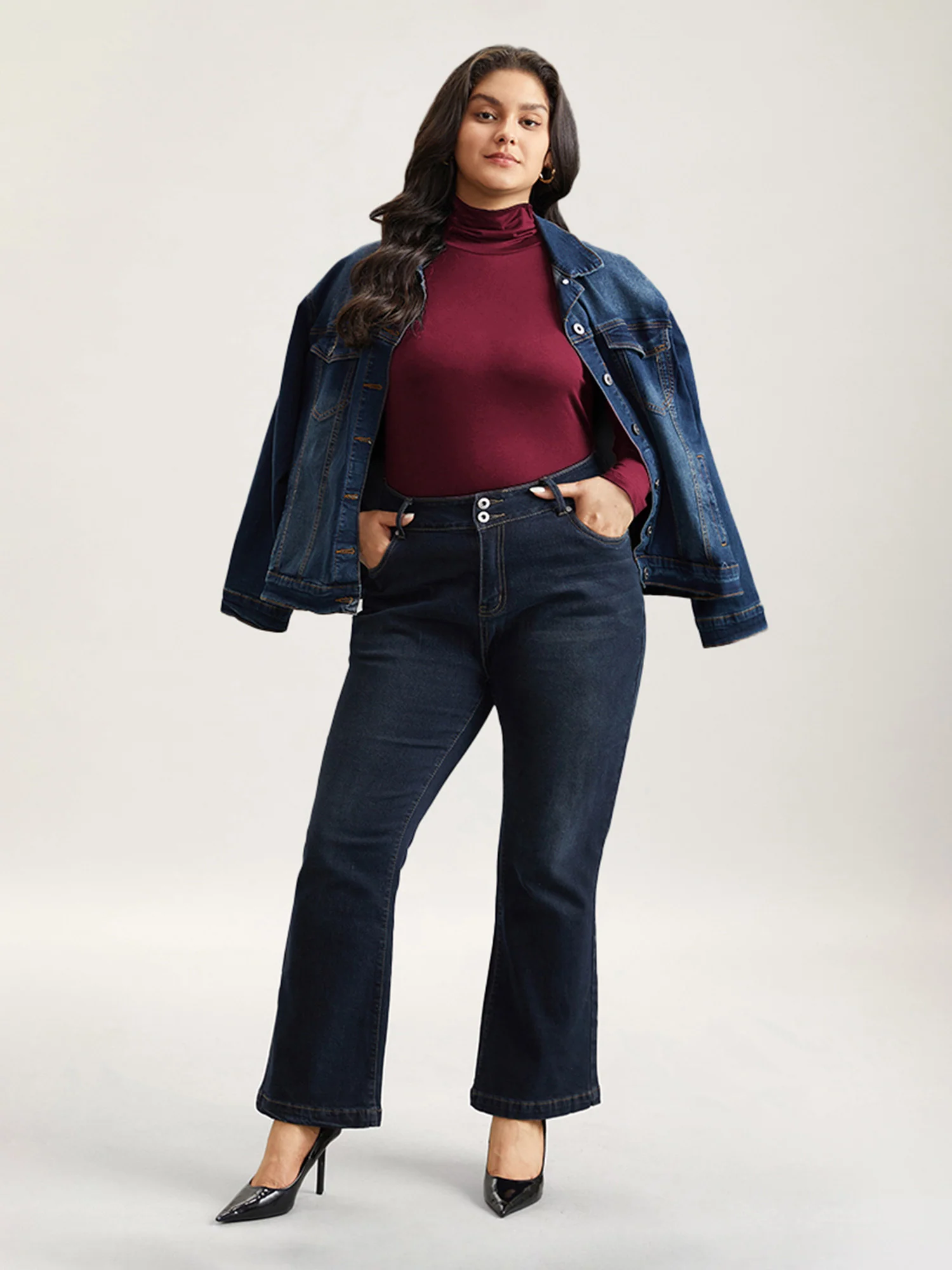 Supersoft Essentials Solid Funnel Neck Knit T-shirt - Image 21