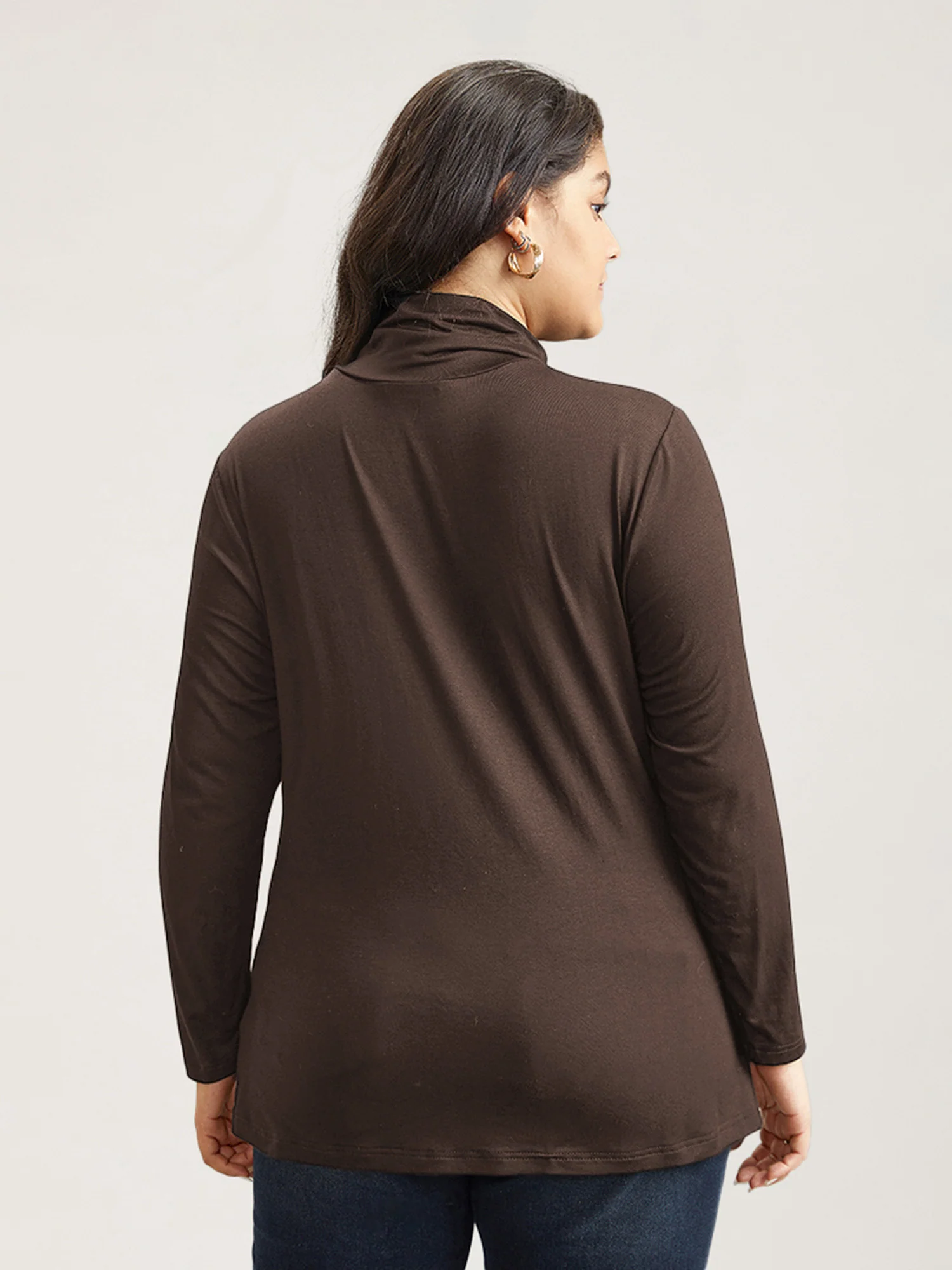 Supersoft Essentials Solid Funnel Neck Knit T-shirt - Image 24