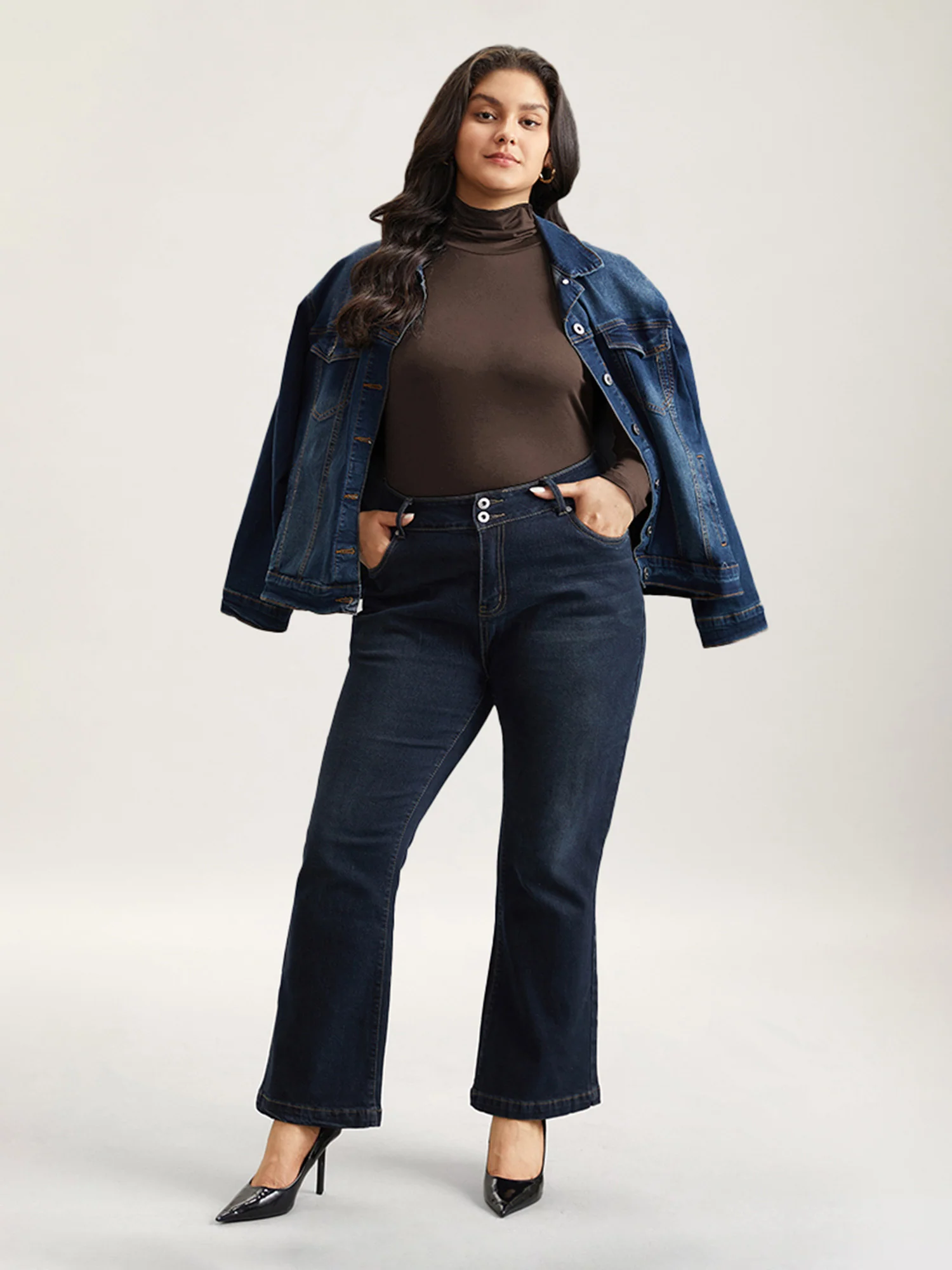 Supersoft Essentials Solid Funnel Neck Knit T-shirt - Image 26