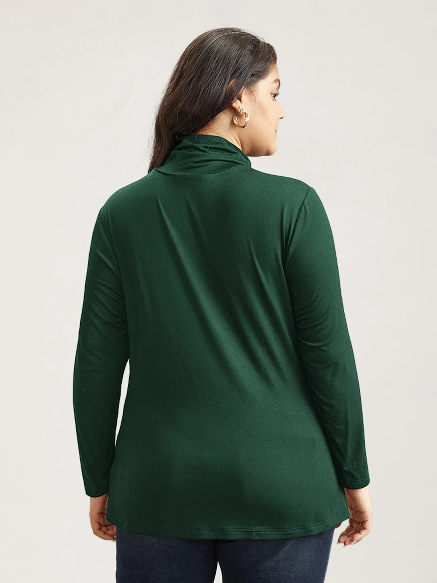 Supersoft Essentials Solid Funnel Neck Knit T-shirt - Image 29