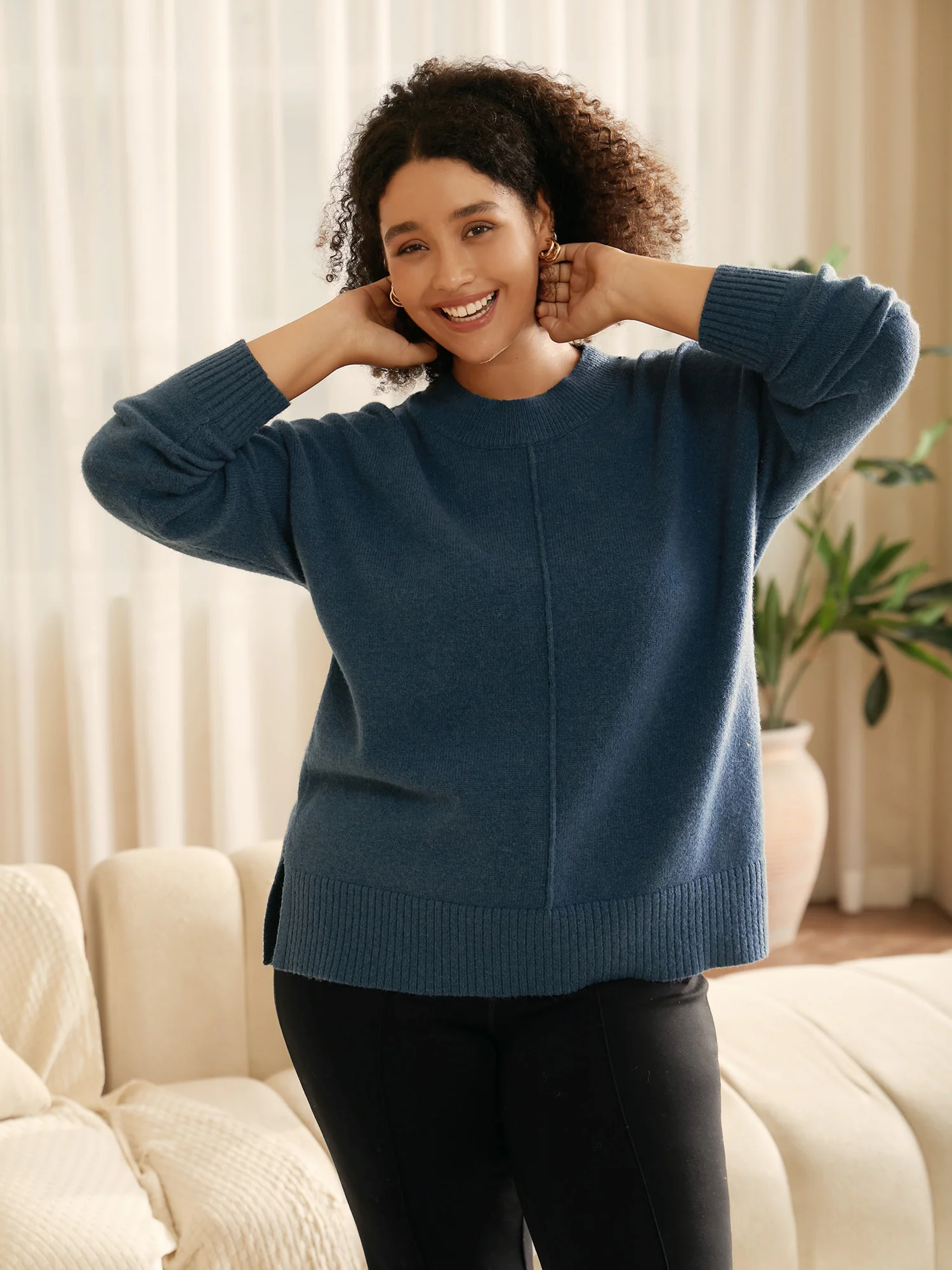 Supersoft Essentials Split Wool Pullover - Image 3