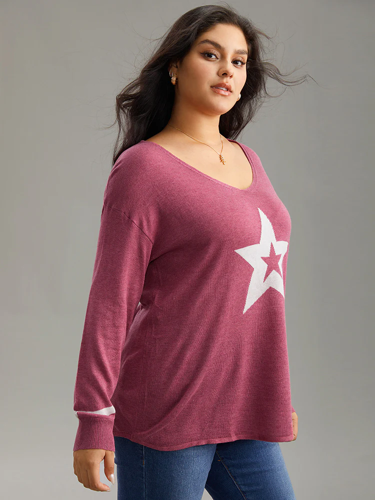 Supersoft Essentials Star V Neck Pullover - Image 4