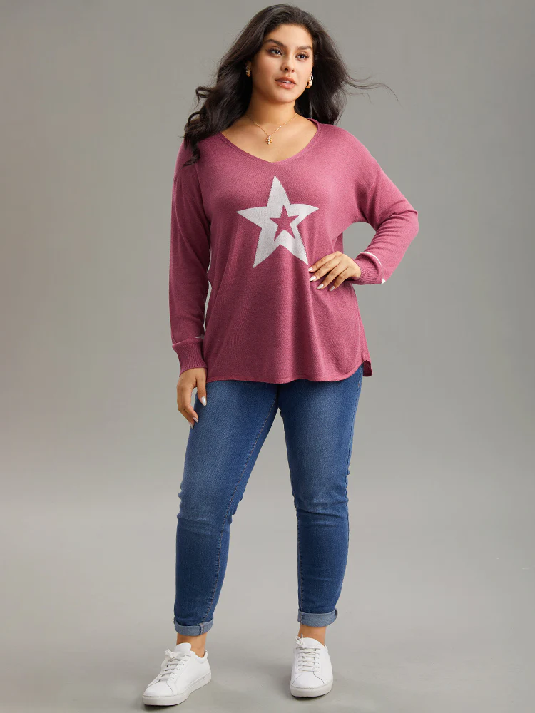 Supersoft Essentials Star V Neck Pullover - Image 5
