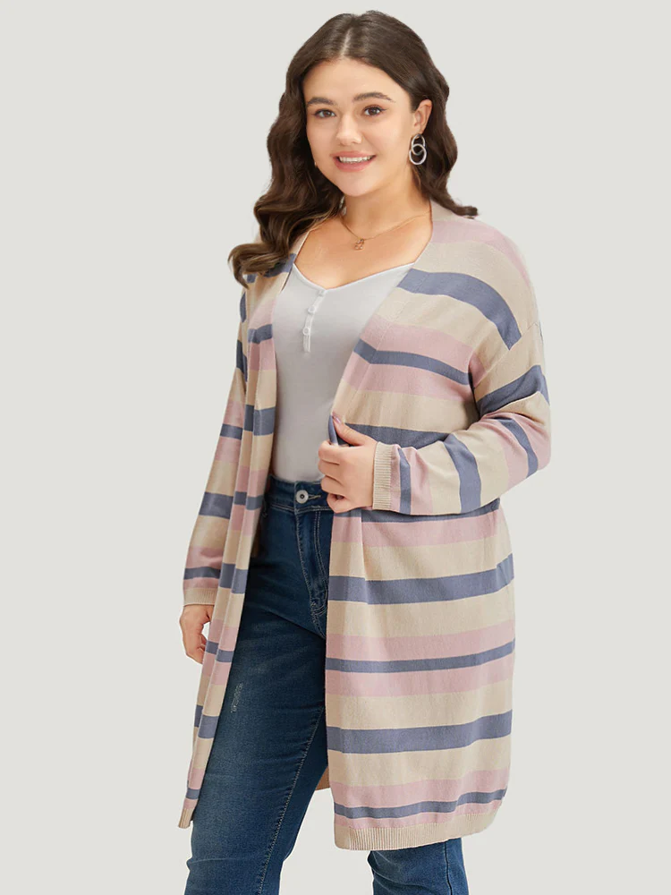 Supersoft Essentials Striped Contrast Cardigan - Image 3