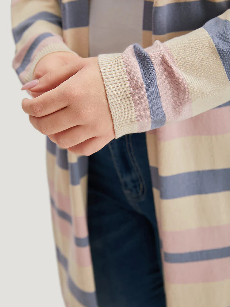 Supersoft Essentials Striped Contrast Cardigan - Image 8