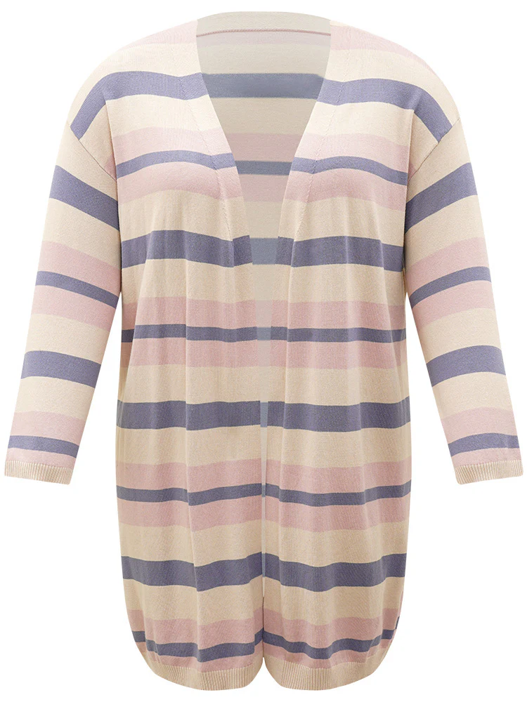 Supersoft Essentials Striped Contrast Cardigan - Image 9