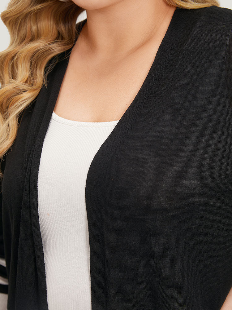 Supersoft Essentials Striped Open Front Cardigan - Image 6