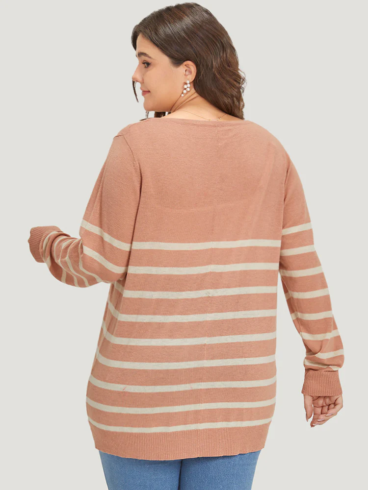 Supersoft Essentials Striped Pocket Button Through Cardigan - Image 2