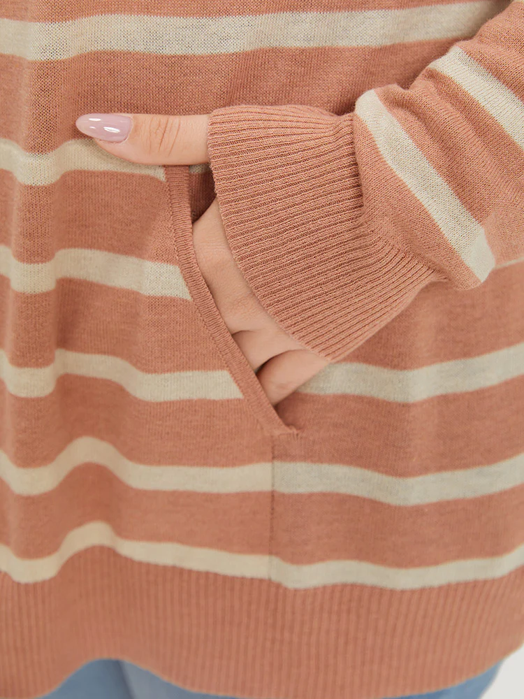 Supersoft Essentials Striped Pocket Button Through Cardigan - Image 9