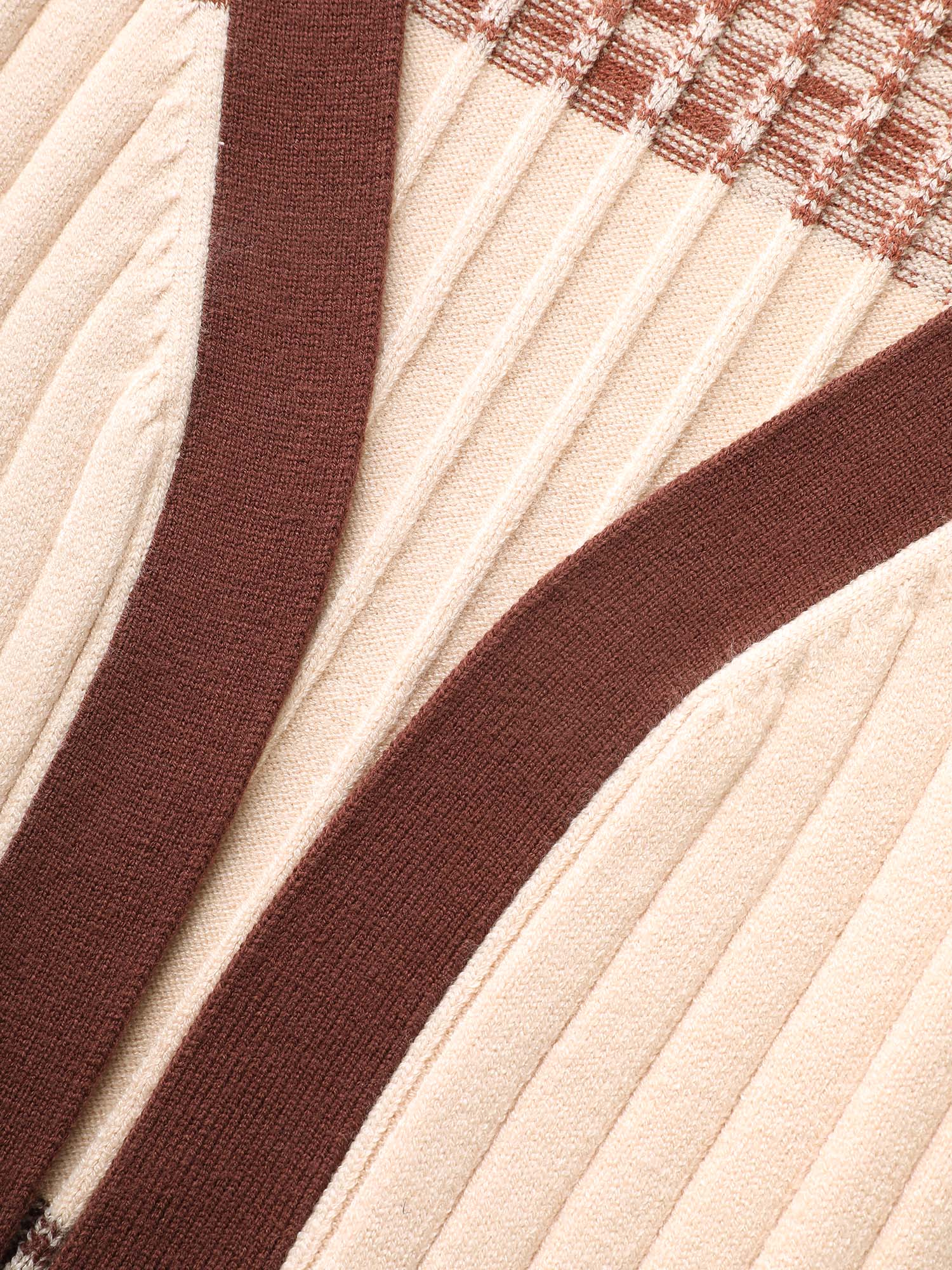 Supersoft Essentials Textured Colorblock Contrast Cardigan - Image 5