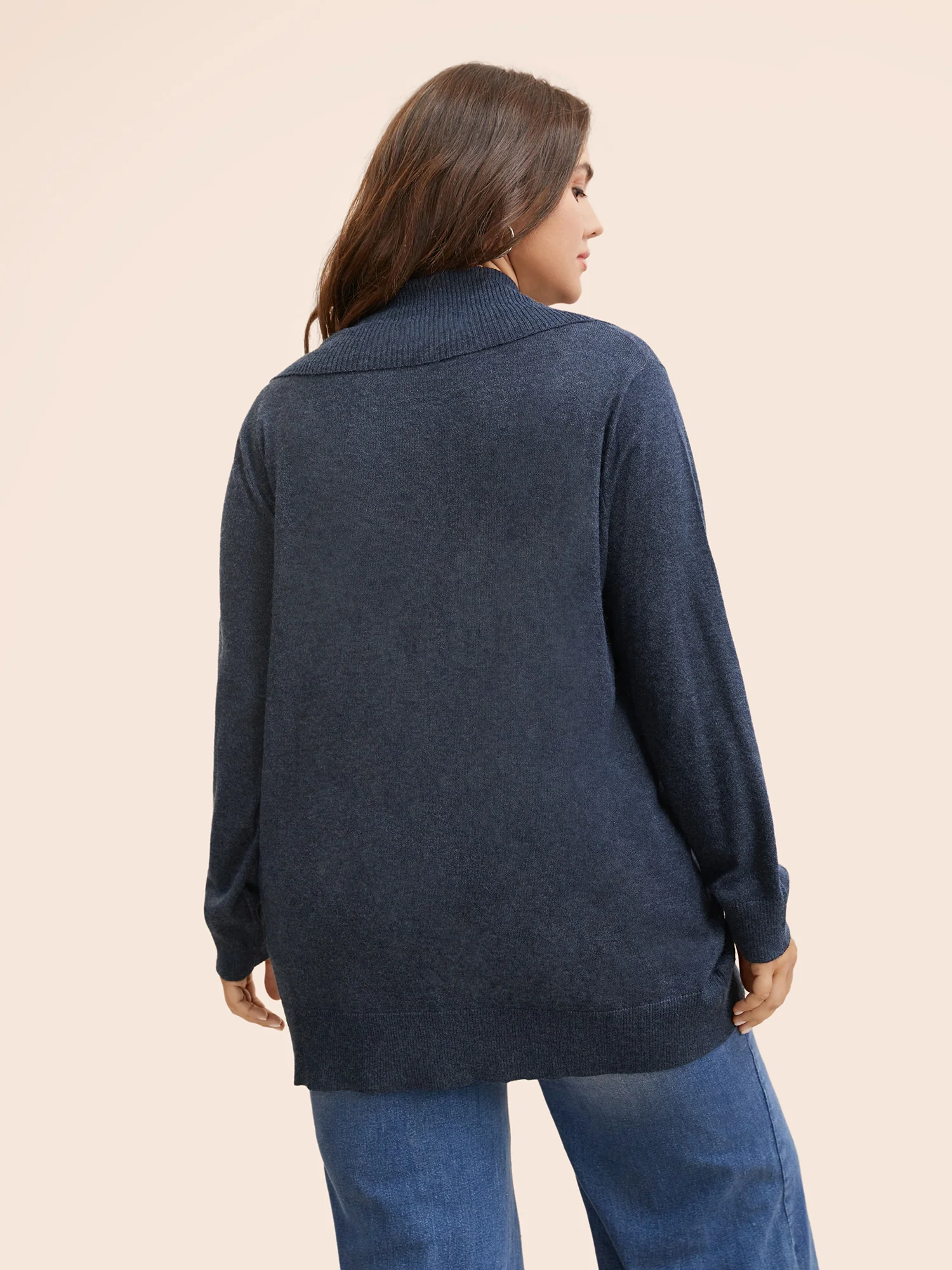 Supersoft Essentials Textured Lapel Collar Cardigan - Image 2
