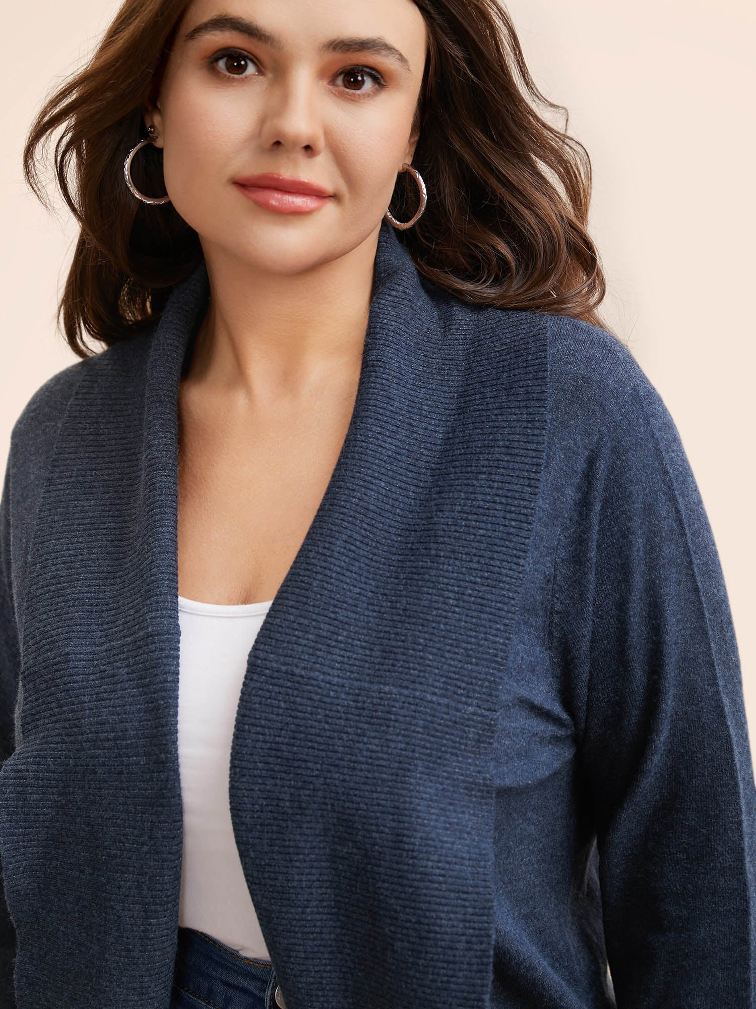 Supersoft Essentials Textured Lapel Collar Cardigan - Image 4